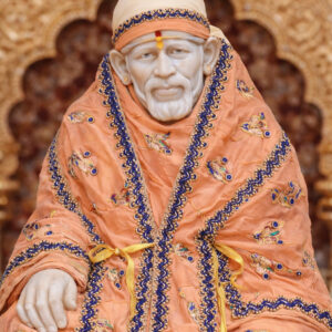 AUTO DRAFT Copy Breathable Peach Cotton Sai Baba Dress with Designer Border