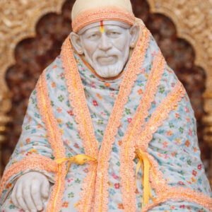 Soft Floral Cotton Sai Baba Summer Dress with Peach Designer Border