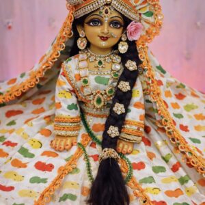 white-floral-print-radha-rani-summer-cotton-dress-with-orange-lace-border